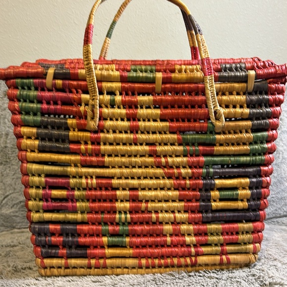 Vintage African Woven Tote Bag - Picture 3 of 11
